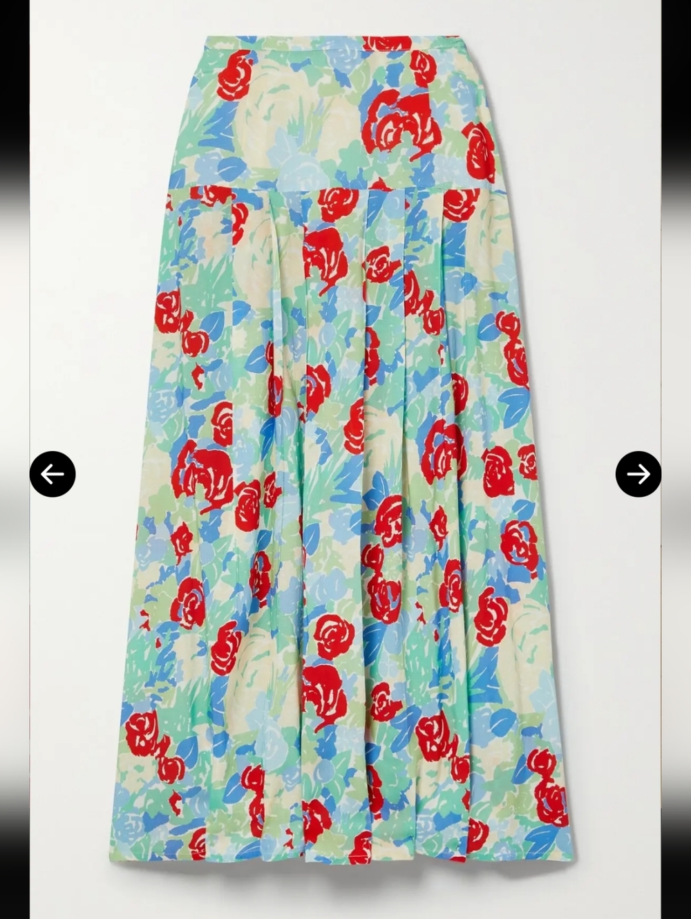 RIXO Nancy Floral Midi Skirt